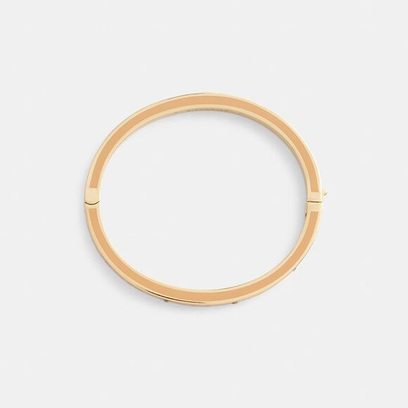 NWT Coach Outlet Kissing Signature Enamel Hinged Bangle - Picture 3 of 4